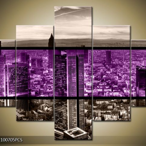 Vícedílný obraz Manhattan dvoubarevně 100x70 cm - LEDobrazy.cz