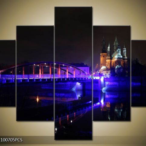 Vícedílný obraz Modrý most s kostelem 100x70 cm - LEDobrazy.cz