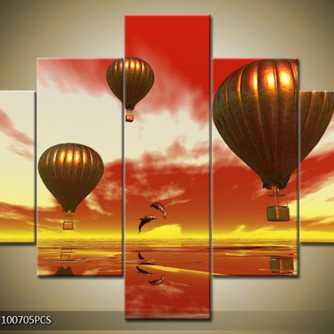 Vícedílný obraz Nafukovací balóny 100x70 cm - LEDobrazy.cz