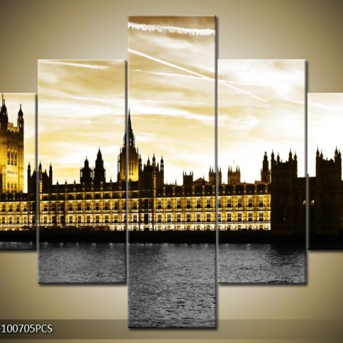 Vícedílný obraz Osvětlený Westminster 100x70 cm - LEDobrazy.cz