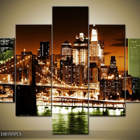 Vícedílný obraz Otrávený New York 100x70 cm - LEDobrazy.cz