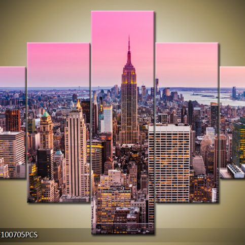 Vícedílný obraz Pozdně odpolední Manhattan 100x70 cm - LEDobrazy.cz