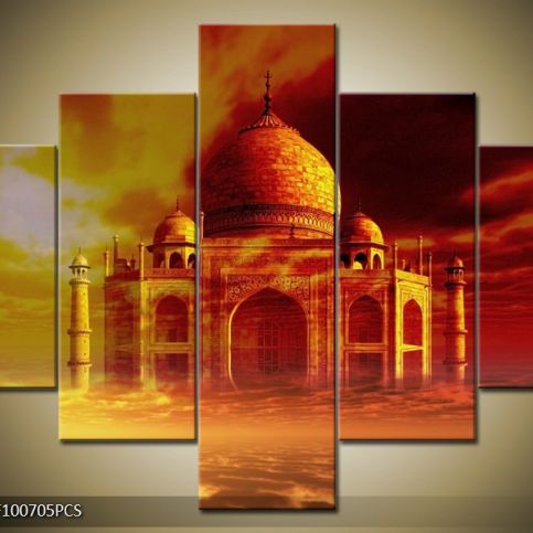 Vícedílný obraz Vzpomínka na Taj Mahal 100x70 cm - LEDobrazy.cz