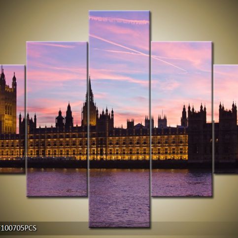 Vícedílný obraz Westminster za soumraku 100x70 cm - LEDobrazy.cz