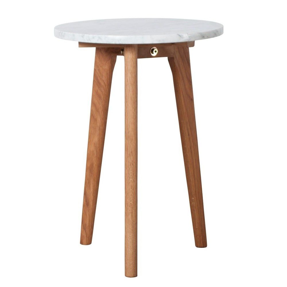 Bílý mramorový odkládací stolek ZUIVER WHITE STONE 32 cm - Bonami.cz