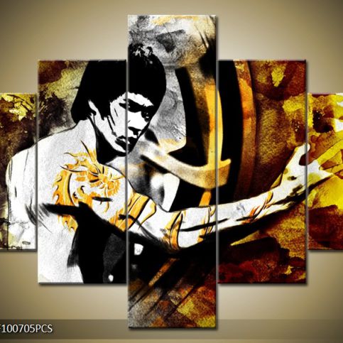 Vícedílný obraz Bruce Lee 100x70 cm - LEDobrazy.cz