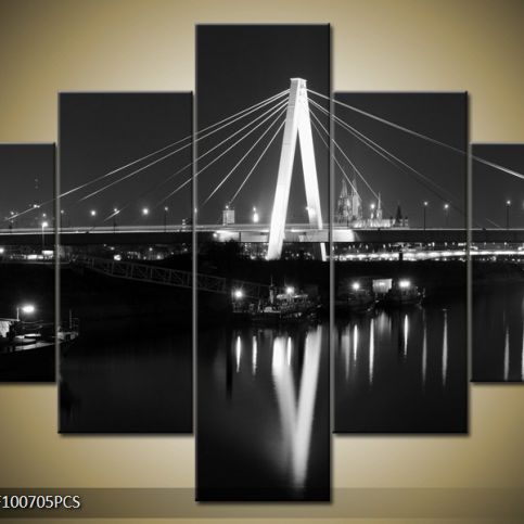Vícedílný obraz Osvětlený most 100x70 cm - LEDobrazy.cz