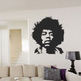 Samolepka na zeď Jimmy Hendrix 001