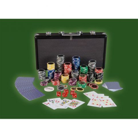 OEM M02643 Poker set 300 ks žetonů BLACK EDITION 1 - 1000 - T-zboží.cz