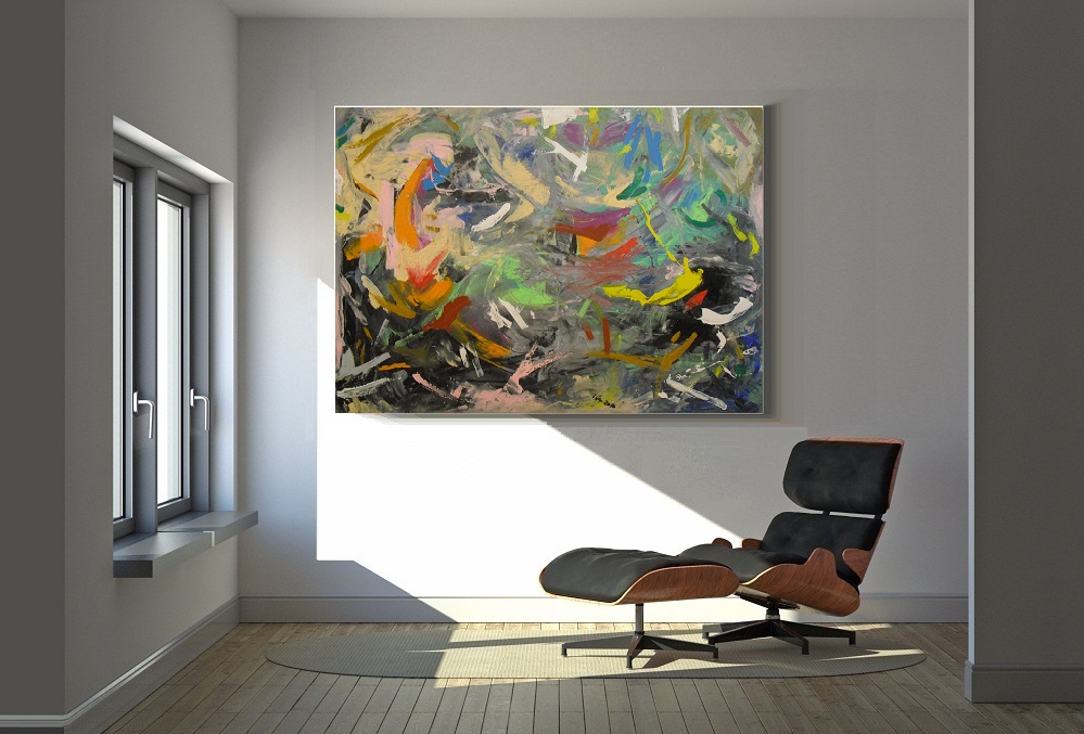Jindřich Lípa MELANCHOLIE (acryl, plátno 100x130cm) 13.100 Kč - abstraktní  O B R A Z Y  ArtLípa