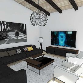 Model obývacího pokoje