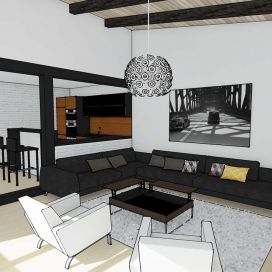 Model obývacího pokoje