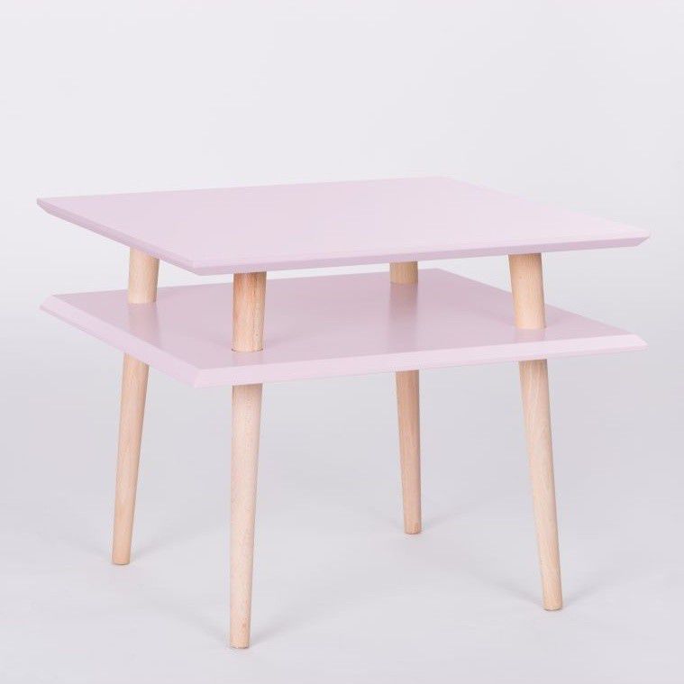 Růžový konferenční stolek Ragaba Square, 55 x 55 cm - Bonami.cz
