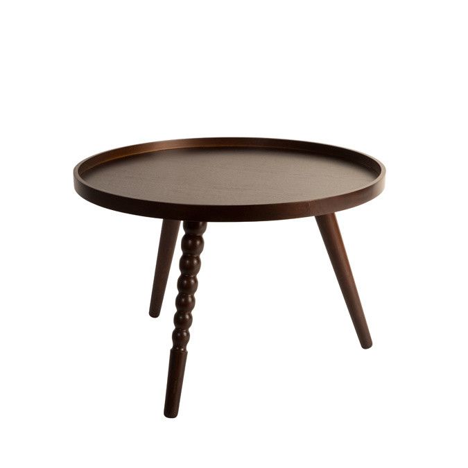 Konferenční stolek v ořechovém dekoru Dutchbone, ⌀ 58,5 cm - Bonami.cz