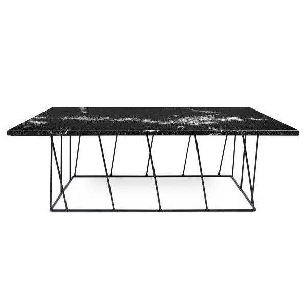 Černý mramorový konferenční stolek TEMAHOME Helix 120 x 76 cm - Bonami.cz