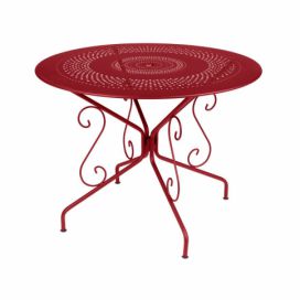Kovový stůl Montmartre, chilli červený, Ø 96 cm