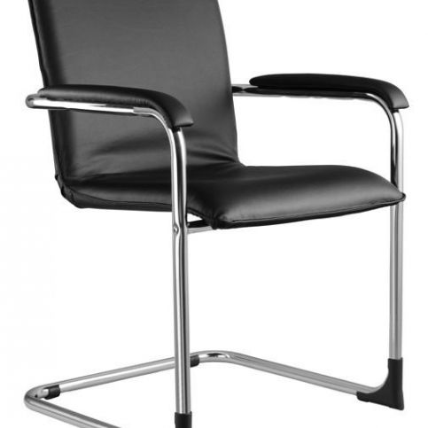 ALBA Konferenční židle SWING s čalouněnými područkami AL.SWING čalouněné područky (Chromová kostra) - Pěkný-nábytek.cz