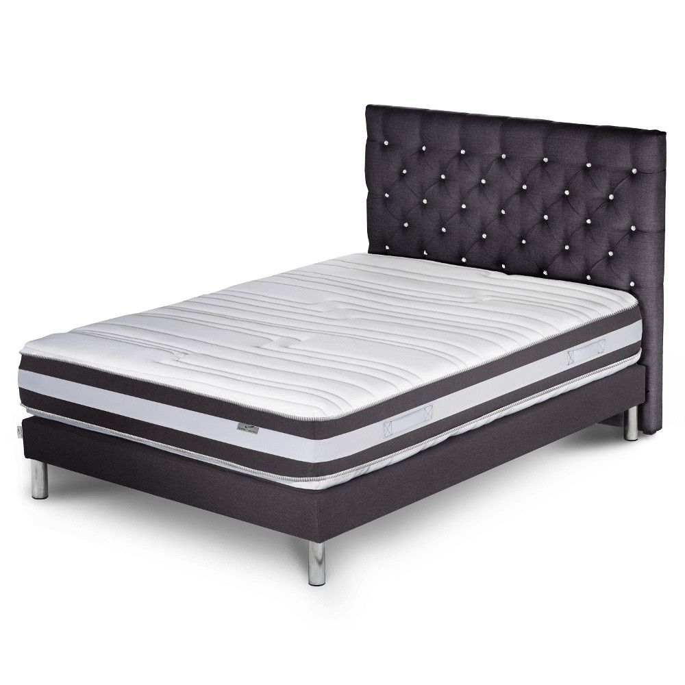 Tmavě šedá postel s matrací Stella Cadente Maison Mars Forme, 160 x 200  cm - Bonami.cz