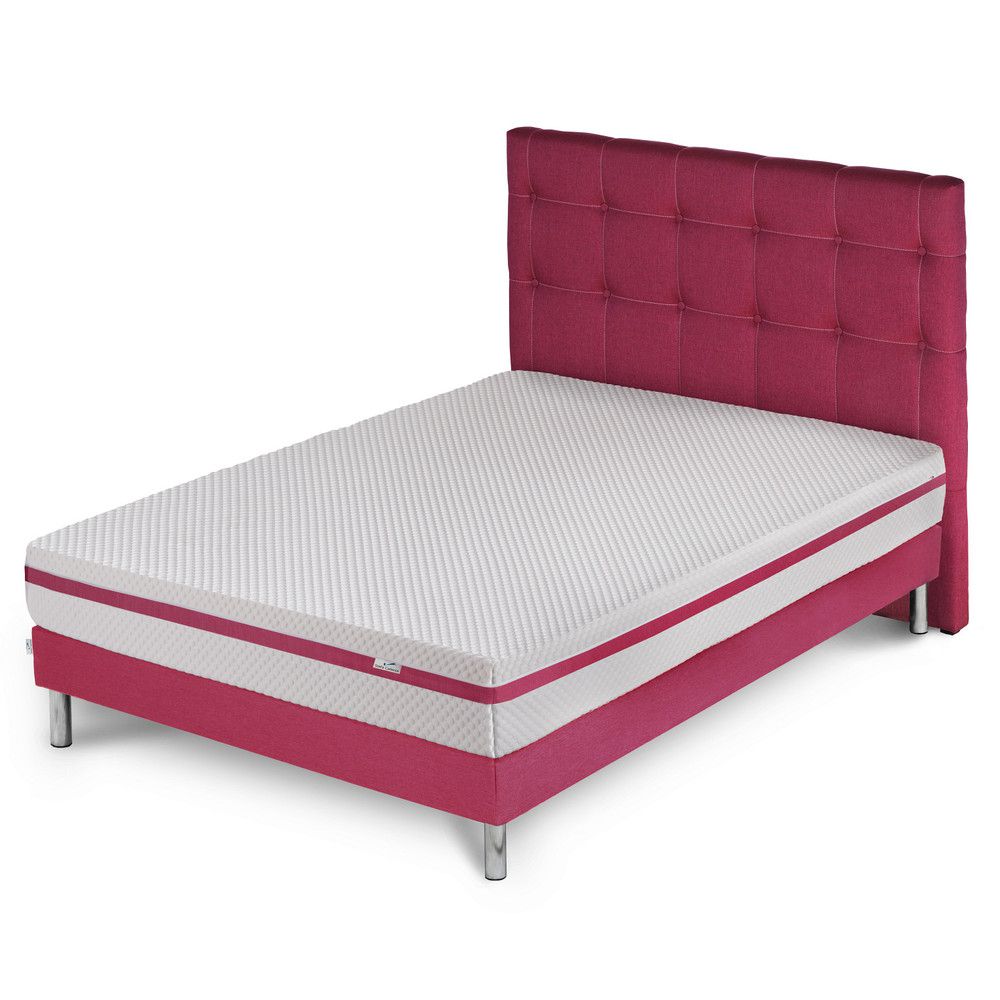 Růžová postel s matrací Stella Cadente Pluton Saches, 160 x 200  cm - Bonami.cz