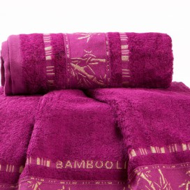 Bambusový ručník MAYA - tmavě fialová 50x90 cm