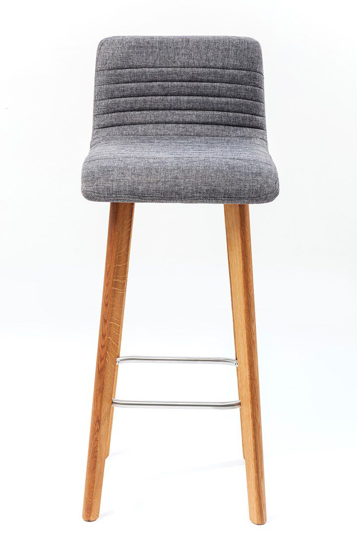 Modrá čalouněná barová židle Lara Ecru - KARE