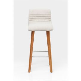 Bílá čalouněná barová židle Lara Ecru