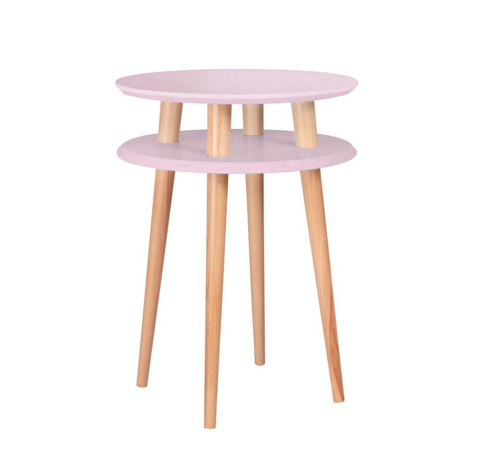 Růžový odkládací stolek Ragaba UFO, Ø 45 cm - Bonami.cz