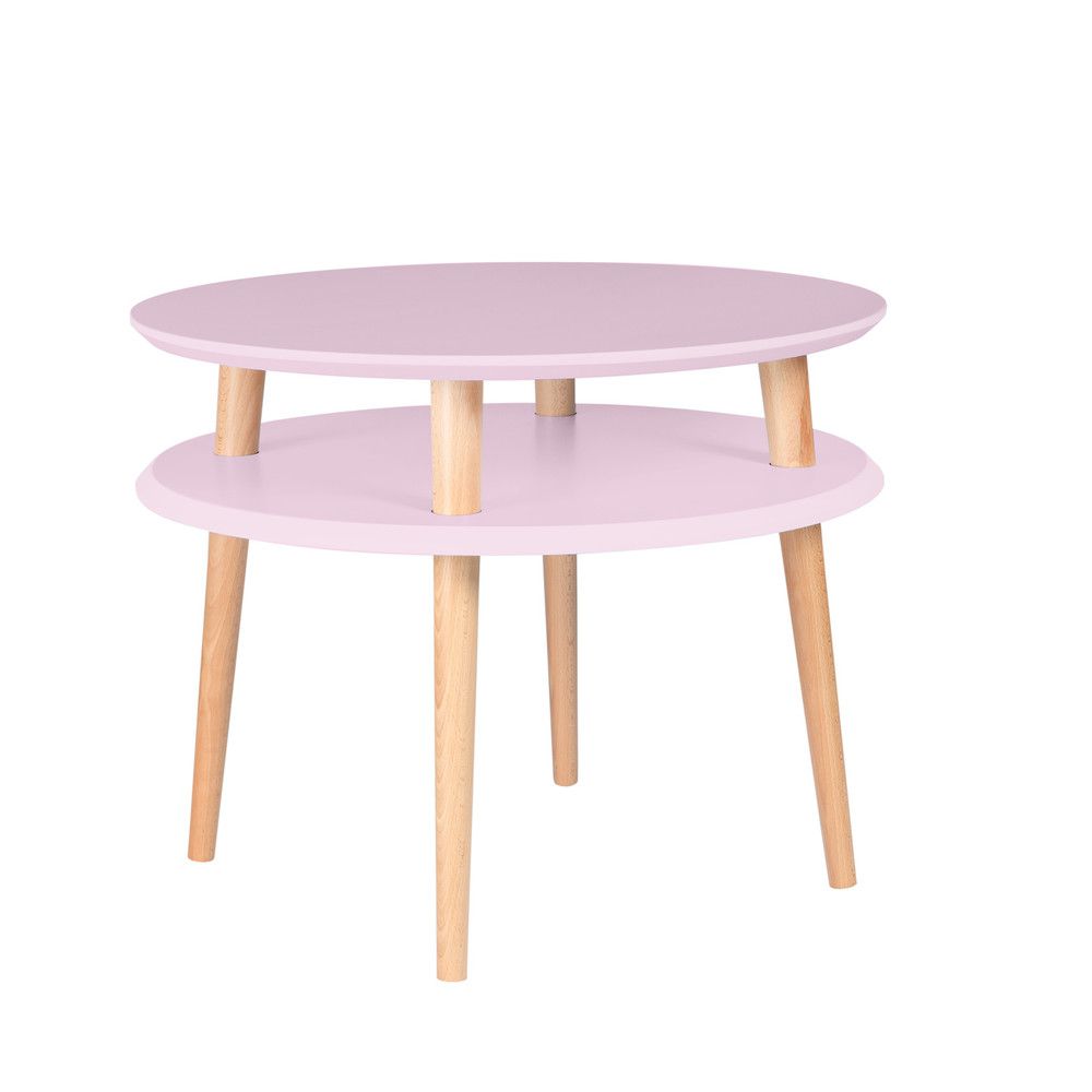 Růžový konferenční stolek Ragaba UFO, Ø 57 cm - Bonami.cz