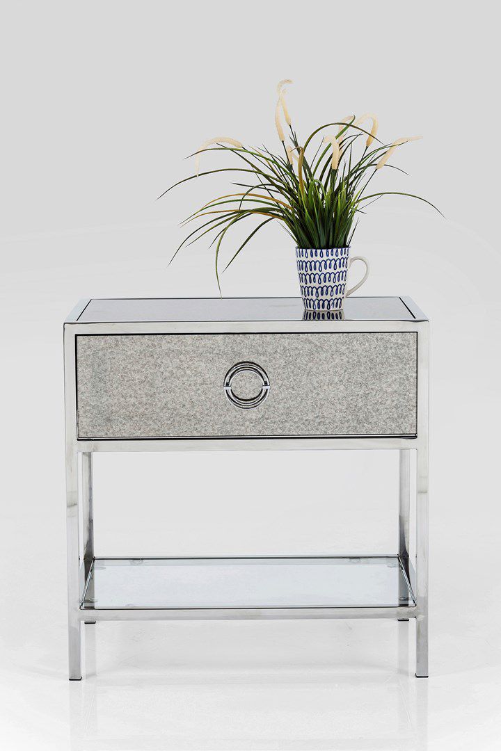 Odkládací stolek ve stříbrné barvě Kare Design Moonscape - KARE