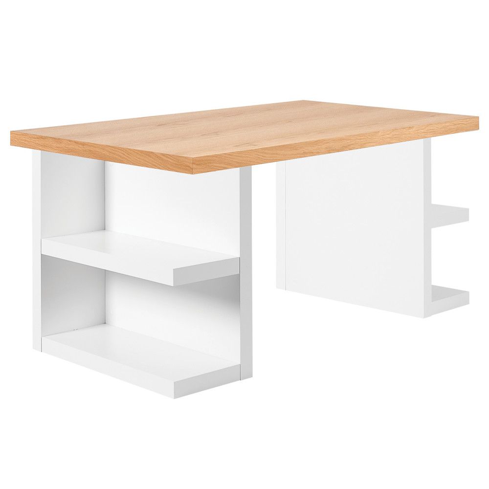 Bílý dubový pracovní stůl TEMAHOME Multi 160 x 90 cm - Bonami.cz