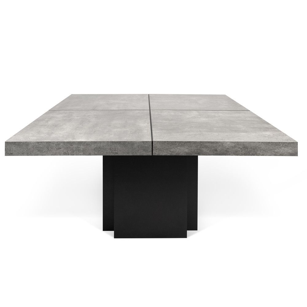 Porto Deco Betonově šedý dřevěný jídelní stůl Aveiro 130 x 130 cm - Bonami.cz