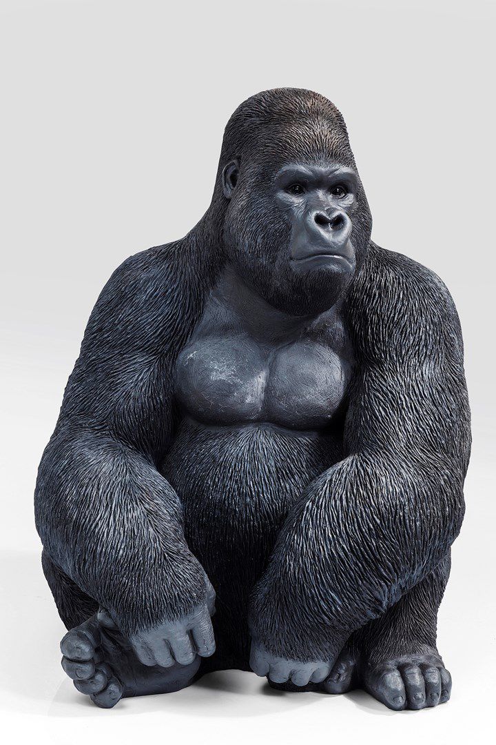 Soška Gorila sedící Černá 76cm - KARE