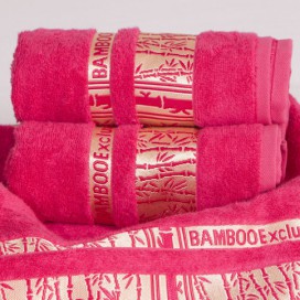 Bambusový ručník YOONA - fuchsiová 50x90 cm