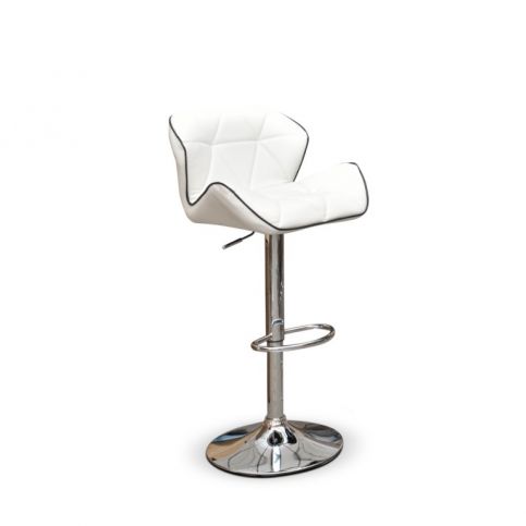 design4life Barová prošívaná židle HARVEY Bílá - Design4life