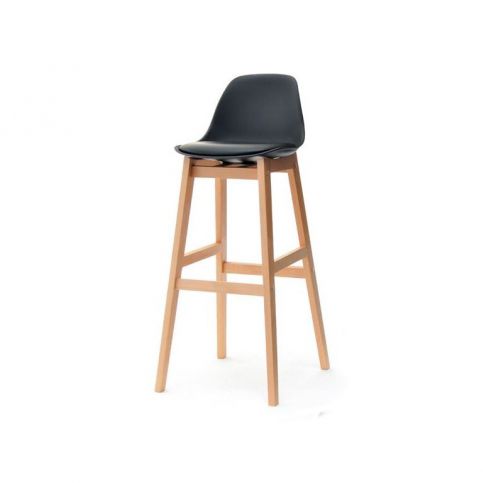 design4life Barová židle LOMELO Černá/buk - Design4life
