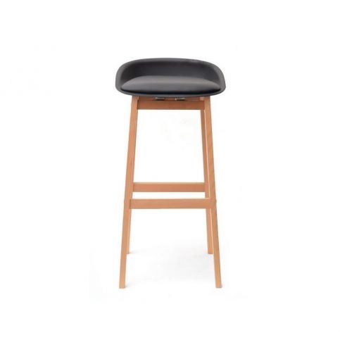 design4life Barová židle LOMELO - LIRO Černá/buk - Design4life