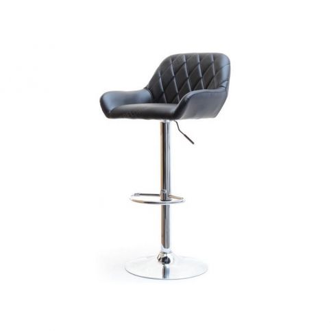 design4life Barová židle s prošíváním Hamilton, černá - Design4life