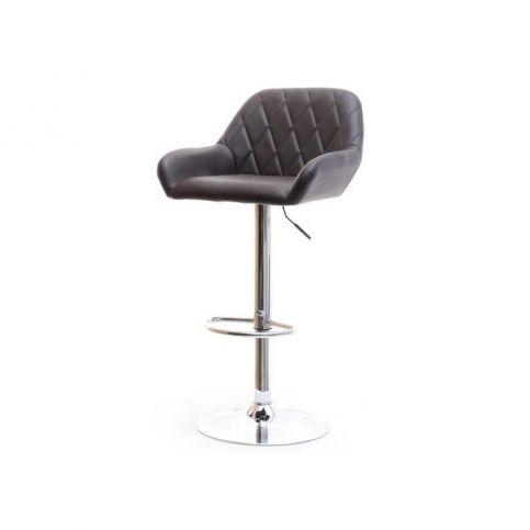 design4life Barová židle s prošíváním Hamilton, hnědá - Design4life