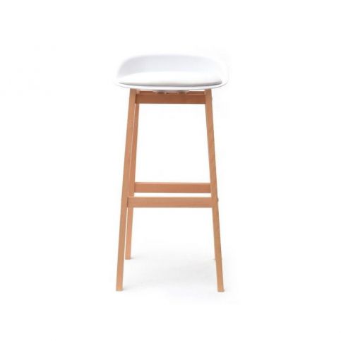 design4life Barová židle LOMELO - LIRO Bílá/buk - Design4life