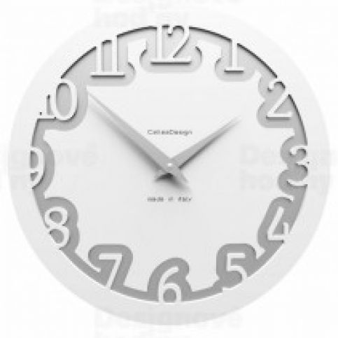 CalleaDesign 10-002 Labirinto bílá-1 - ral9003 30cm nástěnné hodiny - VIP interiér