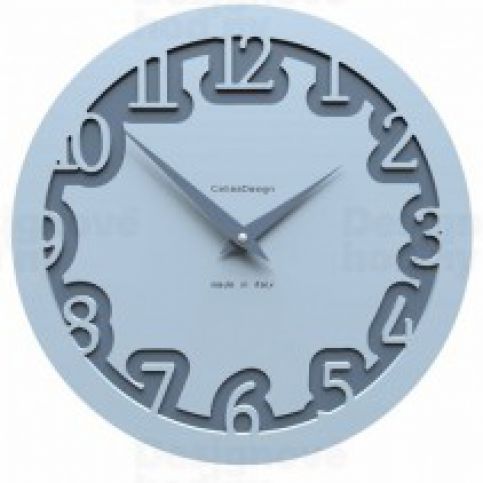 CalleaDesign 10-002 Labirinto šedomodrá světlá-41 30cm nástěnné hodiny - VIP interiér