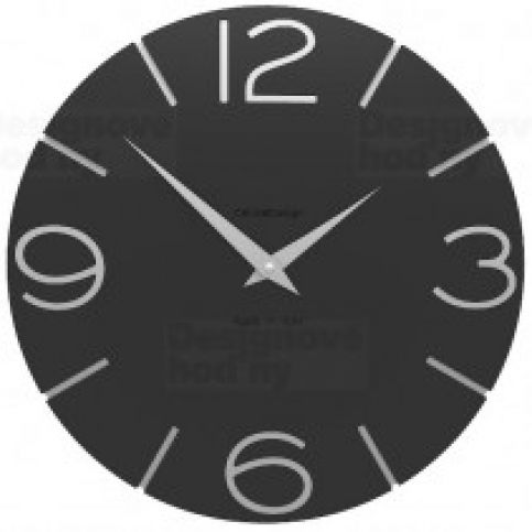 CalleaDesign 10-005 černá klasik-5 - ral9017 30cm nástěnné hodiny - VIP interiér