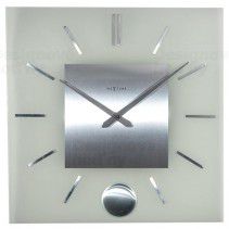 Designové nástěnné hodiny 3146 Nextime Stripe Pendulum Square 40cm - FORLIVING