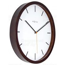 Designové nástěnné hodiny 3156br Nextime Company Wood 35cm - FORLIVING