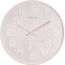 Designové nástěnné hodiny 3096wi Nextime Wood Wood Medium 35cm - FORLIVING