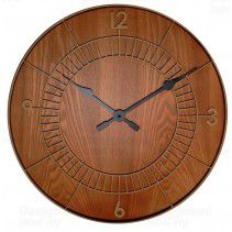 Designové nástěnné hodiny 3113br Nextime Wood Round 50cm - FORLIVING