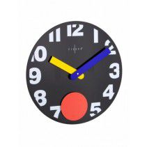 Fisura nástěnné hodiny Punto Black 40cm - FORLIVING