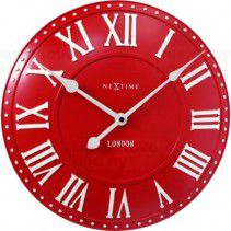 Designové nástěnné hodiny 3083ro Nextime v aglickém retro stylu 35cm - FORLIVING