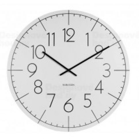 Klasické nástěnné hodiny - Karlsson XL Blade Numbers White, Ø 60 cm - GLIX DECO s.r.o.