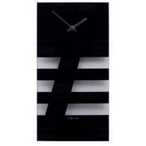 NeXtime 2855zw Bold Stripes black 38x19cm nástěnné hodiny - VIP interiér